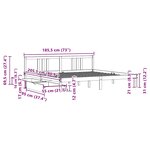 vidaXL Cadre de lit sans matelas 180x200 cm bois massif de pin