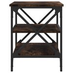 vidaXL Meuble TV Chêne fumé 60x40x50 cm Bois d'ingénierie