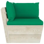 Vidaxl salon de jardin palette 3 pièces avec coussins épicéa imprégné