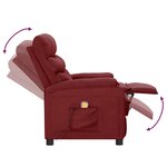 vidaXL Fauteuil de massage Rouge bordeaux Tissu