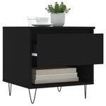 vidaXL Table basse noir 50x46x50 cm bois d’ingénierie