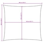vidaXL Voile de parasol tissu oxford carré 6x6 m bleu