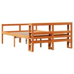 vidaXL Cadre de lit et tête de lit sans matelas cire marron 120x200 cm