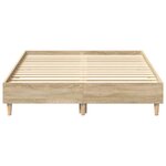 vidaXL Cadre de lit sans matelas chêne sonoma 135x190 cm