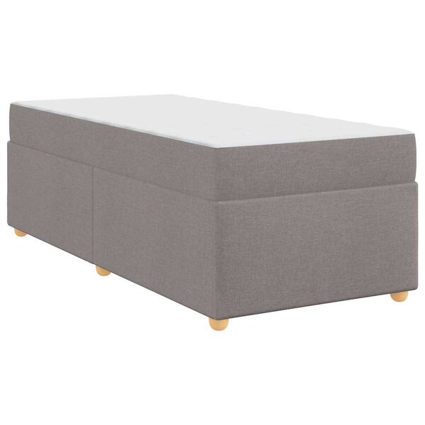 vidaXL Cadre de lit avec matelas Taupe 90 x 190 cm Ressorts ensachés