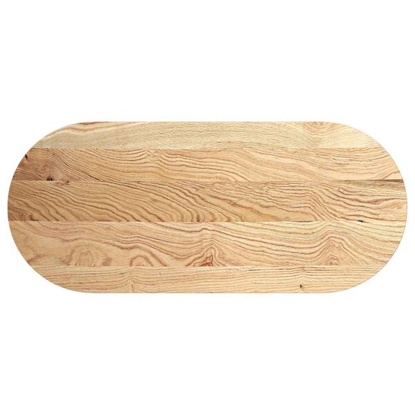 vidaXL Dessus de table 140x60x4 cm bois de chêne massif ovale