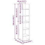 vidaXL Bibliothèque Gris béton 40x35x180 cm Bois d’ingénierie