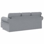 vidaXL Canapé Gris clair 215 x 138 x 80 cm tissu