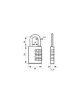 THIRARD - Cadenas à code Type 1  intérieur  alu  bleu  30mm  3 chiffres - THIRARD