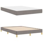 vidaXL Lit à ressorts avec matelas Taupe 140 x 200 cm tissu