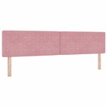 vidaXL Tête de lit LED avec bandes LED Rose 200 cm Velours