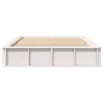 vidaXL Cadre de lit avec stockage Blanc 210 x 118 x 30 cm Pin massif