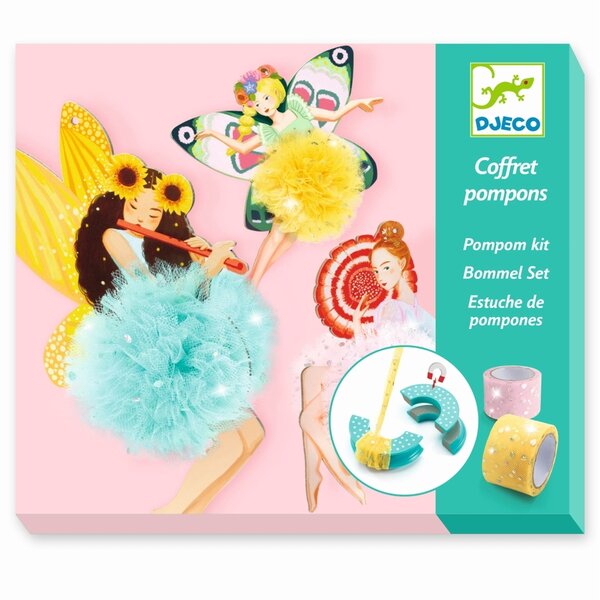 Djeco DJ09836 - Coffret pompons fées