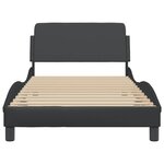 vidaXL Cadre de lit Dover noir 100x190 cm similicuir