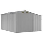 vidaXL Abri de jardin gris 277x365 5x179 cm acier galvanisé