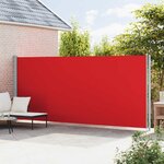 vidaXL Auvent latéral rétractable de patio 200x600 cm Rouge
