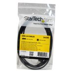 Startech.com câble usb 2.0 a vers usb b coudé à droite mâle / mâle pour imprimante - 2 m - noir