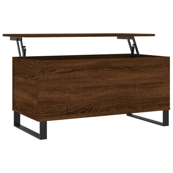 vidaXL Table basse Chêne marron 90x44 5x45 cm Bois d'ingénierie