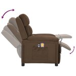 vidaXL Fauteuil électrique de massage Marron Tissu