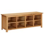 vidaXL Étagère à chaussures 114x37x45 cm Bois de chêne solide
