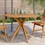 vidaXL Table de jardin ronde Ø85x75 cm bois d'acacia solide