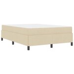vidaXL Lit à ressorts avec matelas Crème 140 x 190 cm tissu