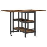 vidaXL Table à dîner 122 x 80 x 76 5 cm Bois d'ingénierie Bois ancien