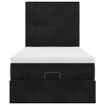 vidaXL Cadre de lit ottoman avec matelas noir 90x190 cm velours