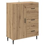 vidaXL Haut Armoire avec tiroir Chêne artisanal 69 5 x 34 x 180 cm