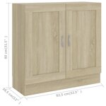 vidaXL Bibliothèque Chêne sonoma 82 5x30 5x80 cm Bois d'ingénierie