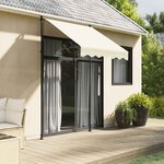 vidaXL Auvent rétractable crème 150x150 m tissu et acier