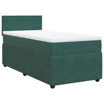 vidaXL Sommier à lattes de lit et matelas Vert foncé 80x200 cm Velours