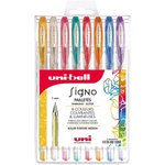 Pochette de 8 rollers écriture moyenne 8 coloris UNI-BALL