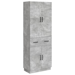 vidaXL Ensemble de Meubles 2 Pièces Gris béton Bois d'ingénierie