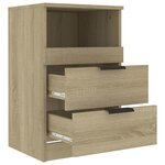 vidaXL Tables de chevet 2 Pièces Chêne Sonoma Bois d'ingénierie