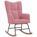 vidaXL Chaise à bascule Rose Velours