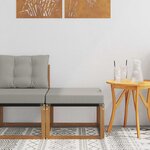 vidaXL Pouf d'Extérieur Bois d'acacia massif et tissu Textilène