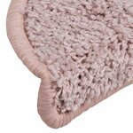 vidaXL Tapis d'escalier 30 pièces 56 x 17 x 3 cm Rose clair Demi-rond