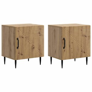 vidaXL Cabinet de chevet 2 pc Chêne artisanal 43 x 34 5 x 50 cm
