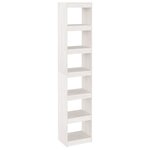 vidaXL Bibliothèque/Séparateur de pièce Blanc 40x30x199 cm Pin massif