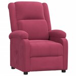 vidaXL Fauteuil inclinable rouge bordeaux velours