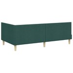vidaXL Cadre de lit d'angle avec matelas Autre 2 Pièces Vert tissu