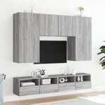 vidaXL Meubles TV muraux 2Pièces sonoma gris 80x30x30cm bois d'ingénierie
