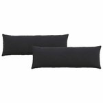 vidaXL Coussins de canapé 2 Pièces Noir 120 x 40 cm