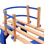 Vidaxl traîneau pliable en bois avec dossier 119 cm