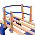 vidaXL Traîneau pliable en bois avec dossier 119 cm