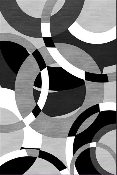 Tapis de salon ROUND 80 x 150 cm - Gris