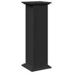 vidaXL Piédestal avec rangement noir 31x30x90 cm bois d'ingénierie