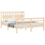 vidaXL Cadre de lit sans matelas 160x200 cm bois massif