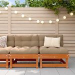 vidaXL Sofa de jardin milieu Pin massif Brun Ciré